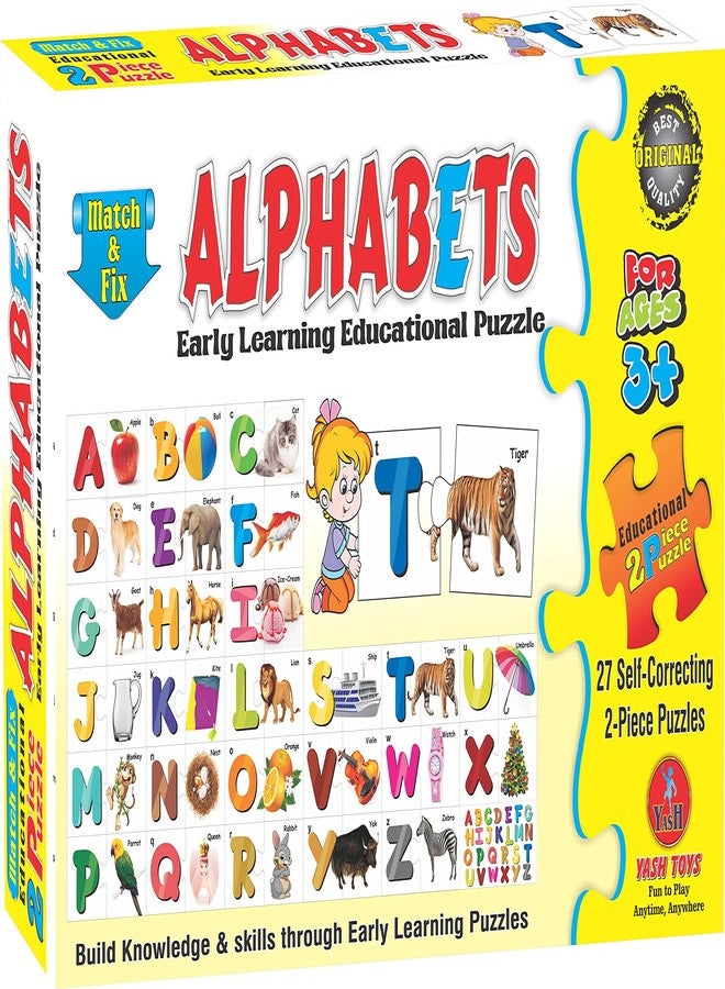 Smart Picks Educational Alphabets Match & fIx 27 Self Correcting 2 Piece Puzzle for Kids (Alphabets) - Image 2